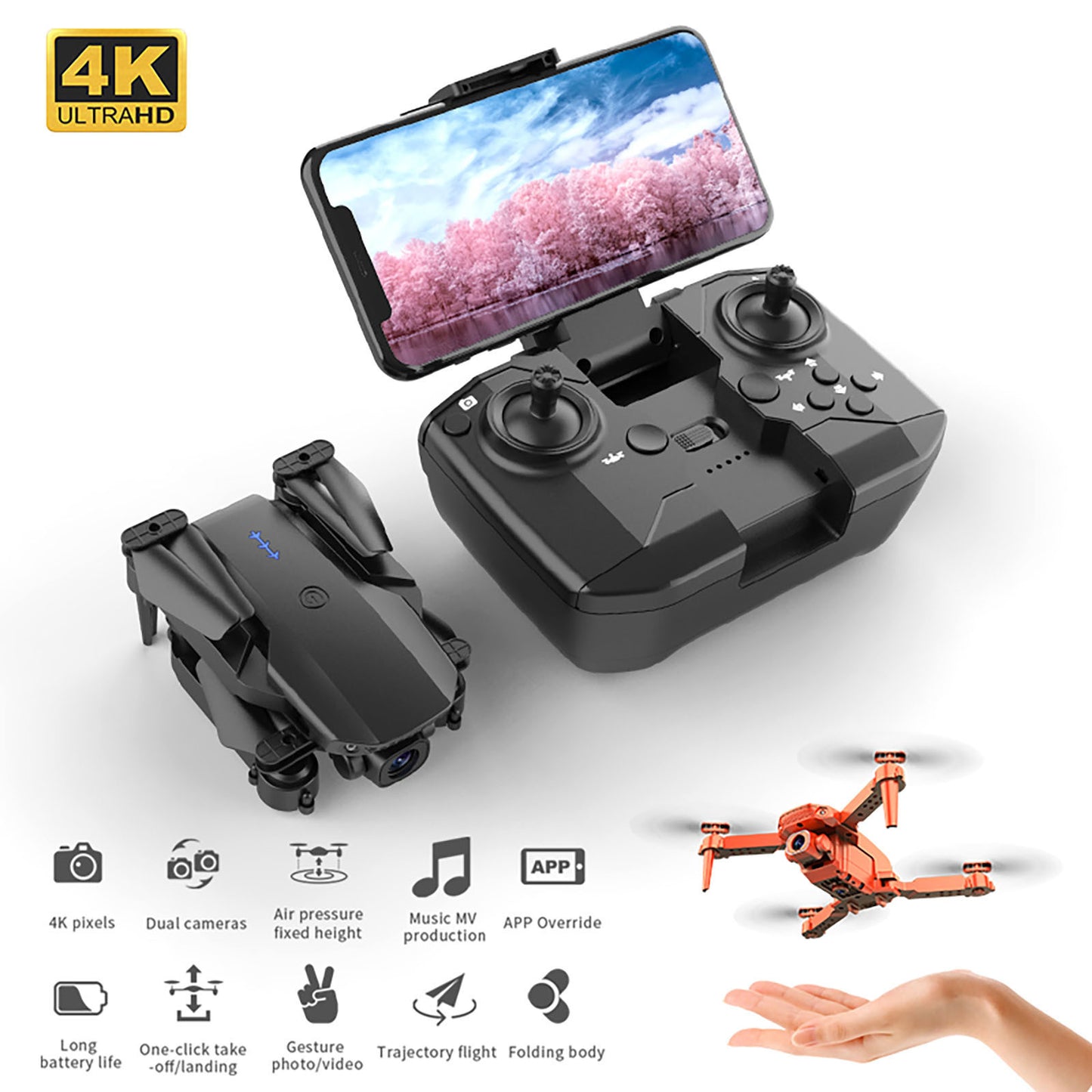 K5 Mini Folding Four Axis HD Aerial Photography Drone