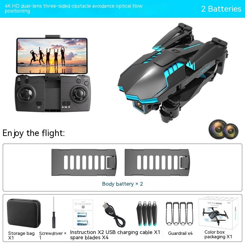 UAV 4K HD Aerial Photography Optical Flow Positioning Dual Camera Obstacle Avoidance Fixed Height Remote Control