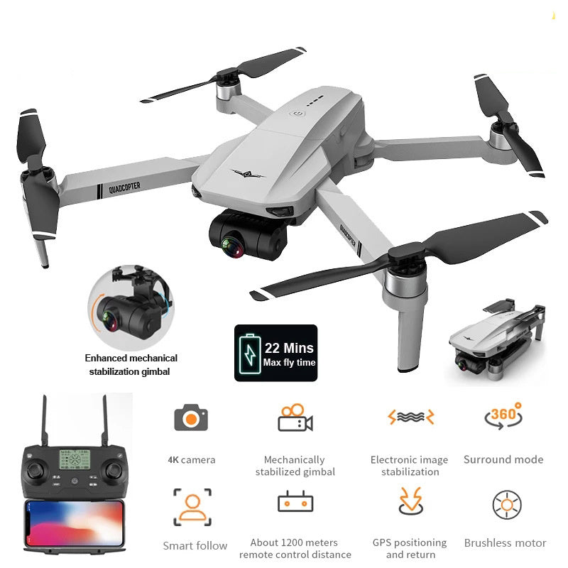 Dual Camera Optical Flow HD Aerial Photography Brushless GPS Drone