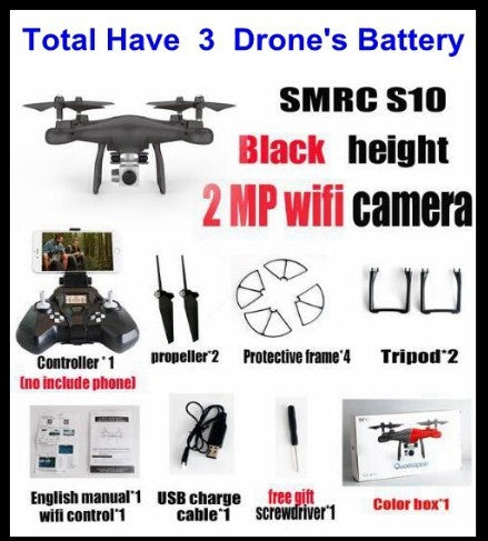 Sales Promotion WiFi 2MP Camera With S10 SMRC FPV Quadcopter Drone Helicopter UAV Micro Remote Control Toy RACER KIT Aircraft