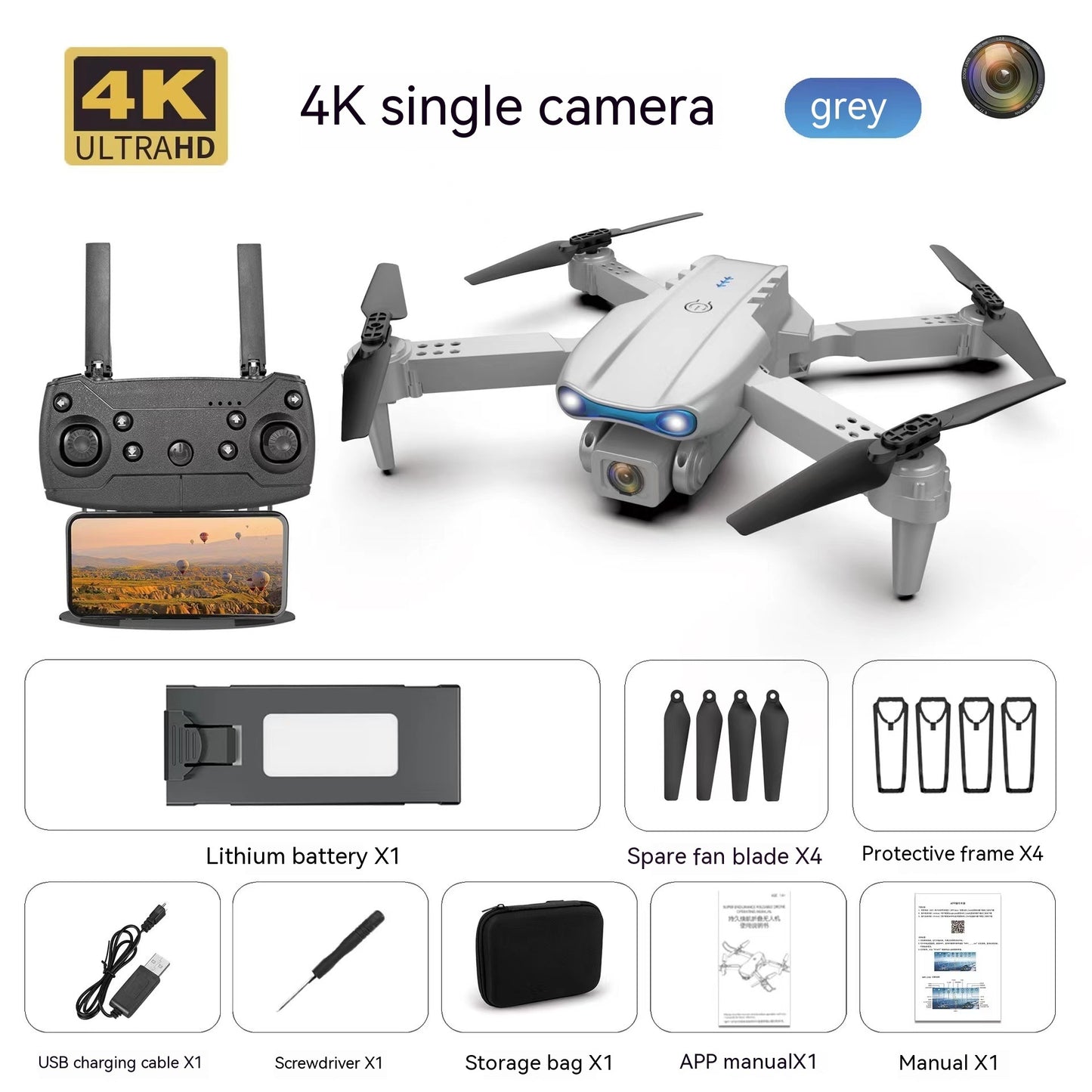 E99pro Aerial Drone 4k High-definition Dual Camera Three Sided Camera