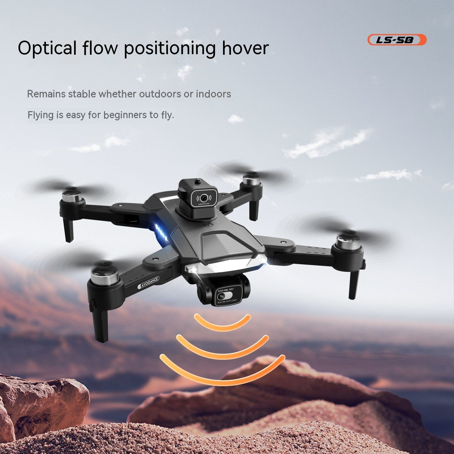 Remote Control Brushless HD Drone For Aerial Photography Red Belt GPS Return