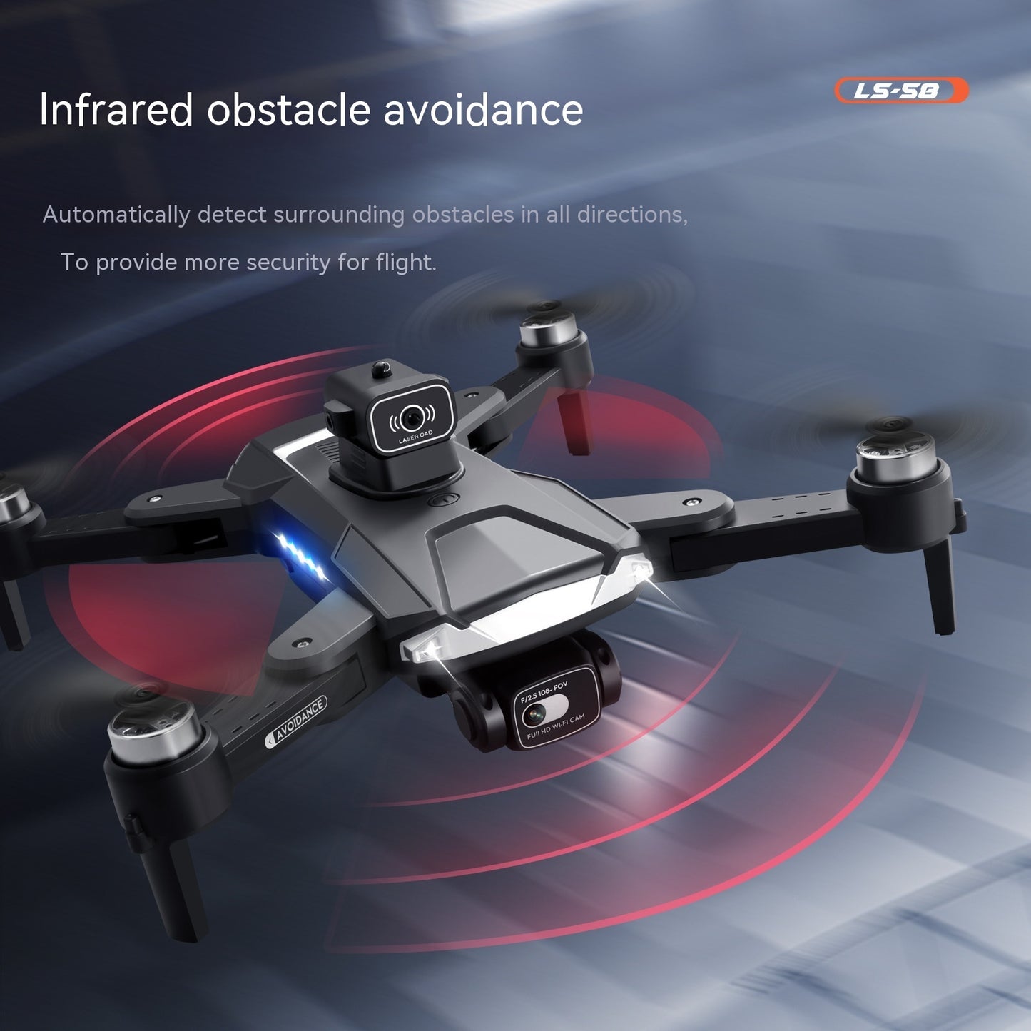 Remote Control Brushless HD Drone For Aerial Photography Red Belt GPS Return