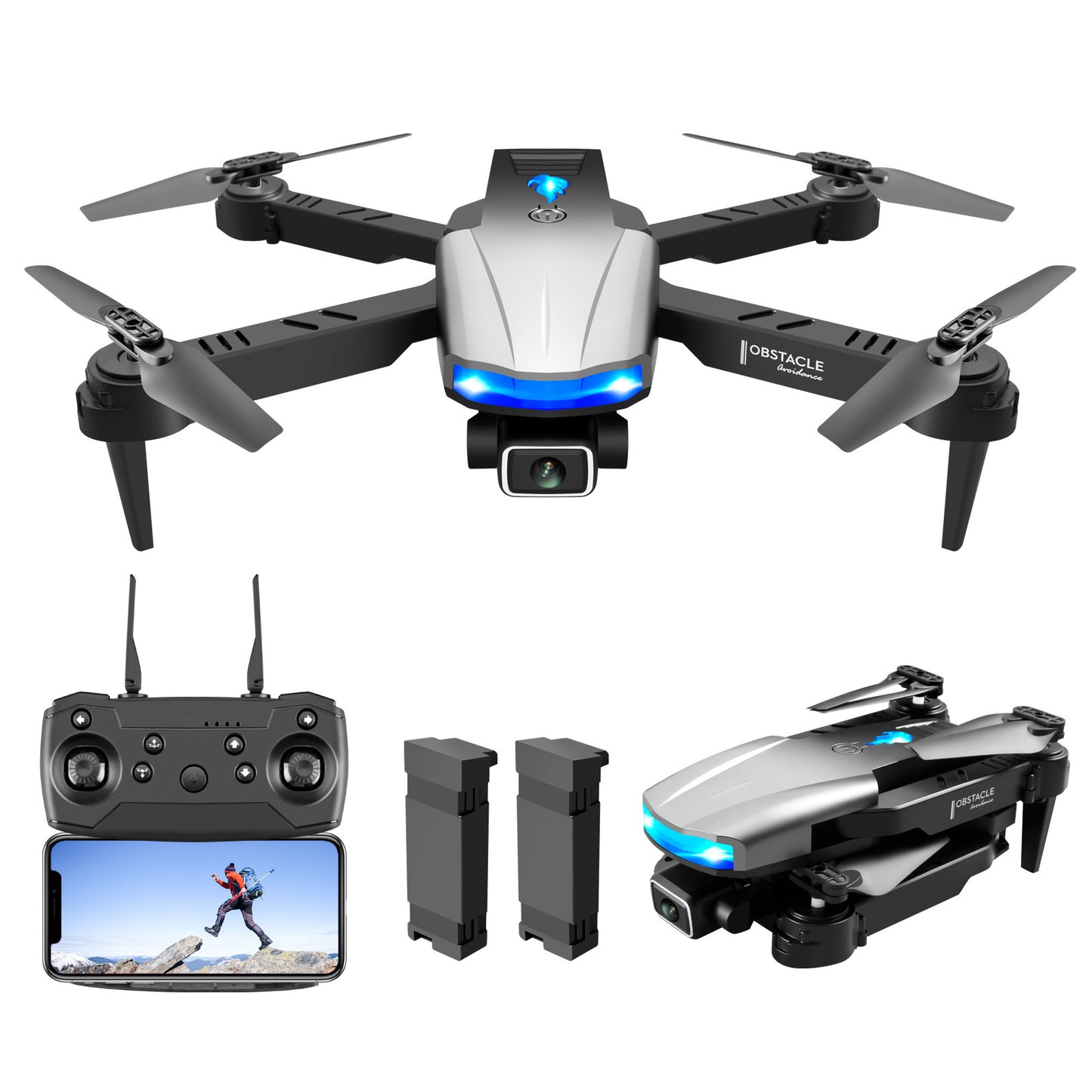 S85 Three-side Obstacle Avoidance UAV 4K Aerial Photography HD Dual Camera Four-axis