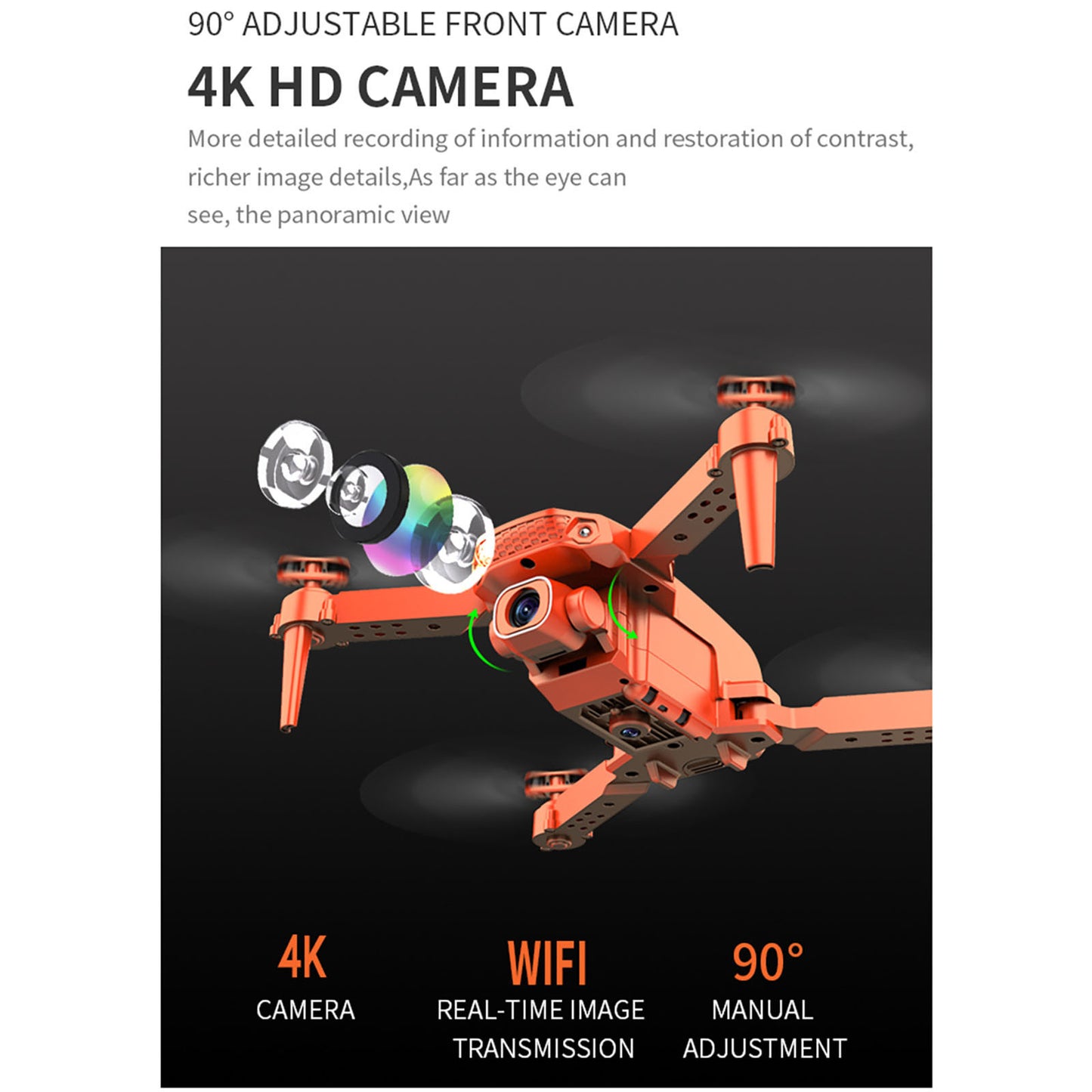 K5 Mini Folding Four Axis HD Aerial Photography Drone