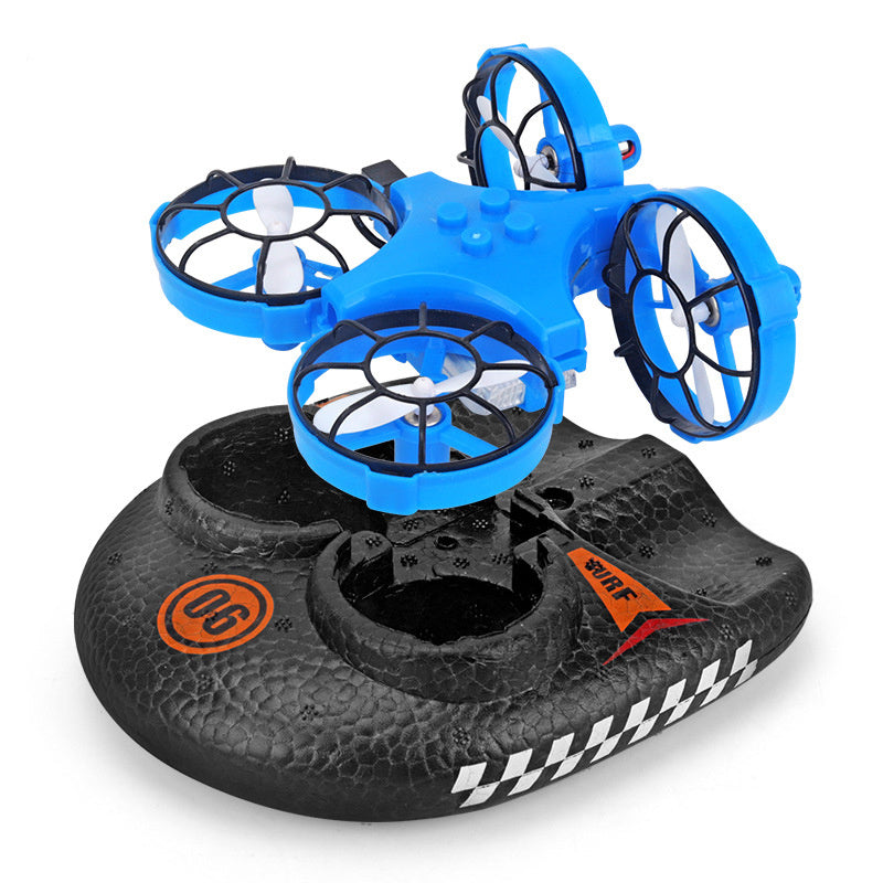 RC Båt vatten land och luft fyra axlar flygplan hovercraft tre-i-ett multi-funktion leksak en-knapp Tumbling Mini Drone