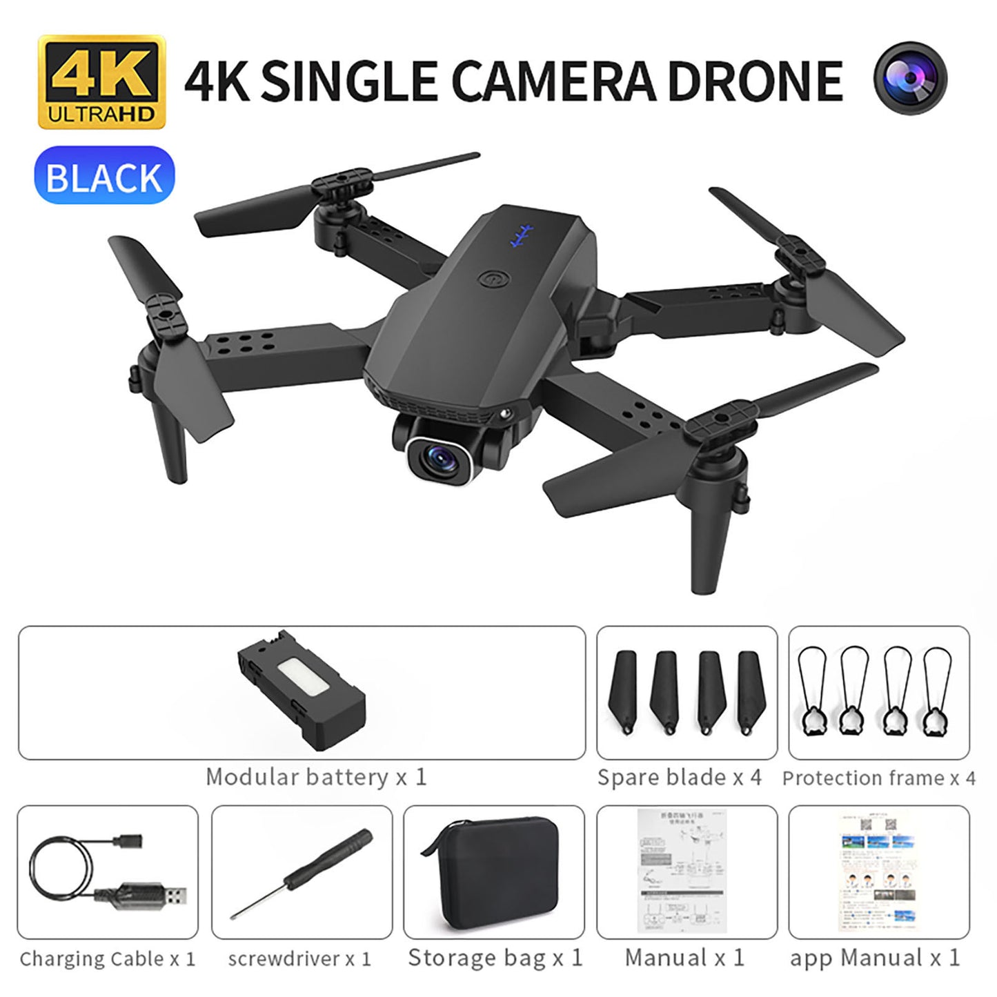 K5 Mini Folding Four Axis HD Aerial Photography Drone