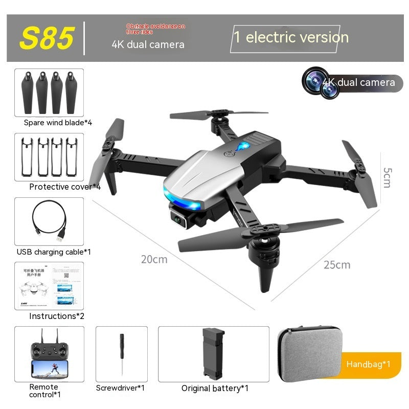 S85 Three-side Obstacle Avoidance UAV 4K Aerial Photography HD Dual Camera Four-axis