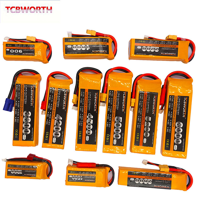 11,1V RC LiPo-batteri 3S 1300mAh 1800mAh 3500mAh 4000mAh4500mAh 6000mAh 30C40C För RC Flygplan Drönare Helikopterbil 3S LiPo AKKU