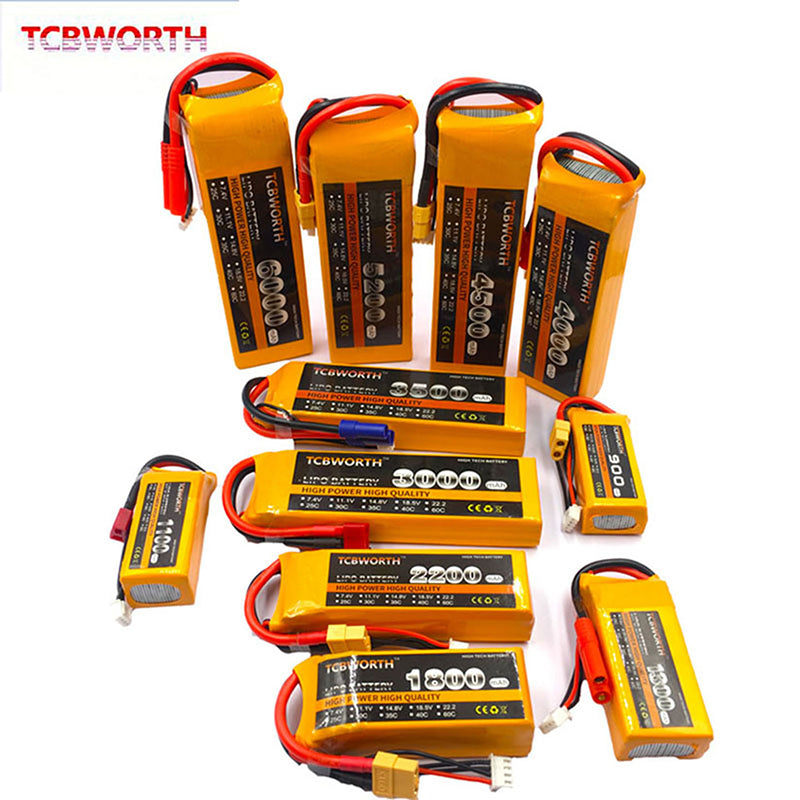 11,1V RC LiPo-batteri 3S 1300mAh 1800mAh 3500mAh 4000mAh4500mAh 6000mAh 30C40C För RC Flygplan Drönare Helikopterbil 3S LiPo AKKU