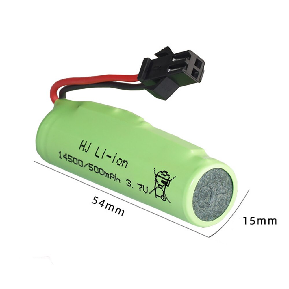 1s lipo-batterier 3,7V 500mah 14500 Uppladdningsbart Lipo-batteri för DE35 DE38 Dubbelsidig RC Tumbling Stunt RC Bilreservdelar