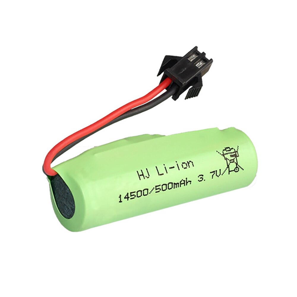 1s lipo-batterier 3,7V 500mah 14500 Uppladdningsbart Lipo-batteri för DE35 DE38 Dubbelsidig RC Tumbling Stunt RC Bilreservdelar