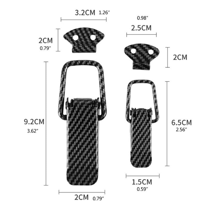 2 st Fästklämma Universal Säkerhetskrok Lås Clip Kit Bumper Quick Release Krok Lås Clip för Drone Biltillbehör