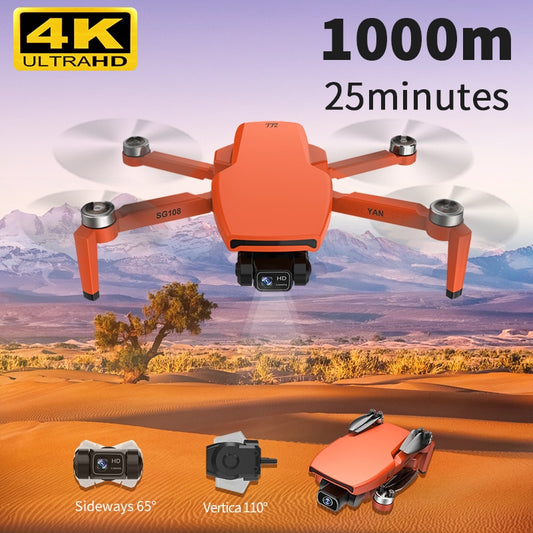 SG108 Pro Ny 4K Drone 2-axlig Gimbal Professionell Kamera 5G WiFi GPS 28 Min Flygtid Hopfällbar Quadcopter Toys VS EX5