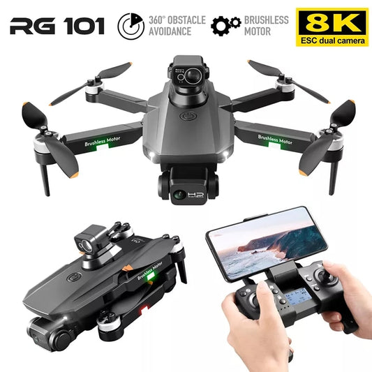 2022 NY RG101 MAX GPS Drönare 8K Professionell Dual HD-kamera FPV 3 Km Flygfotografering Borstlös motor Vikbara Quadcopter-leksaker