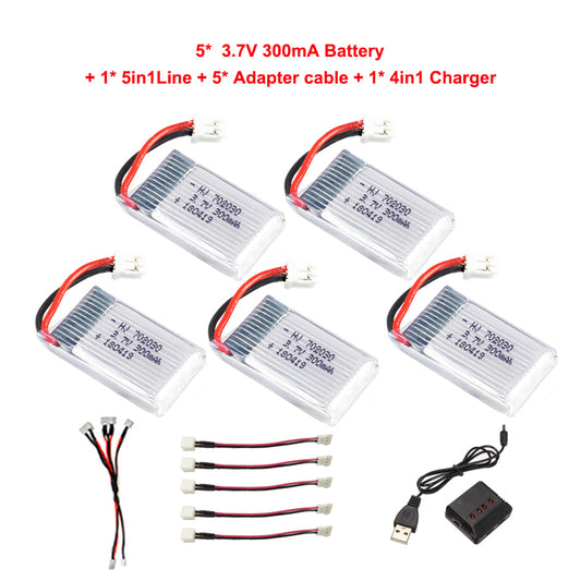 3,7V 300mAh Lipo-batteri för JJRC H56 T2G Drönarbatteri för RC Quadcopter Reservdel