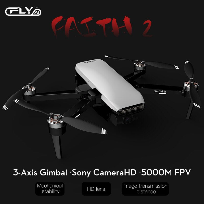 C-FLY Faith 2 Drone 4K GPS Professionell 3-axlig 5G Wifi FPV RC Helikopter 5000M Avstånd 500M Höjd Borstlös RC Quadcopter Dron