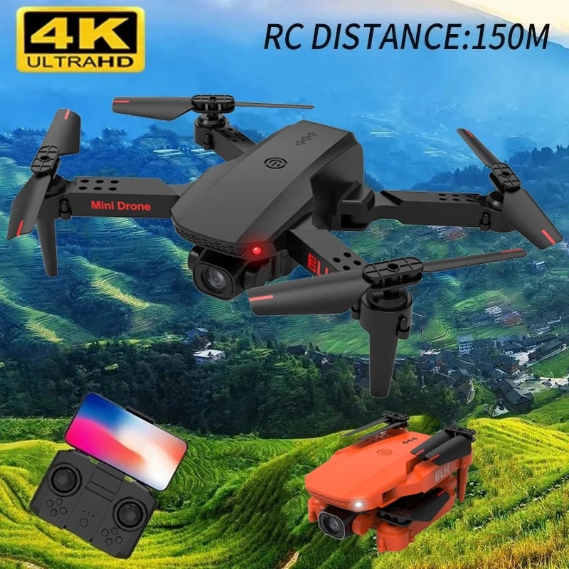 Ny K9 PRO MINI drönare 4K HD dubbelkamera WiFi FPV Lufttryck Höjdhållning Vikbar Quadcopter RC Drone Kid Toy GIft