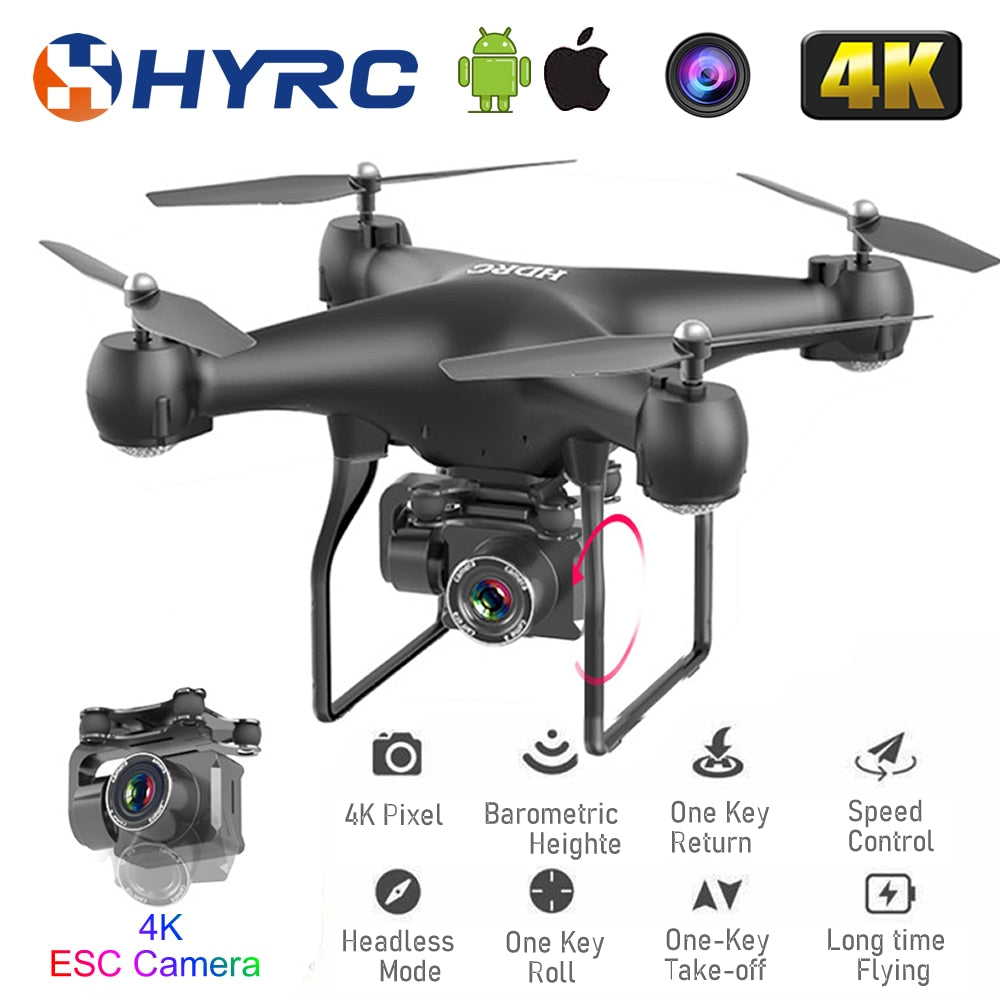 RC Drone FPV Quadcopter UAV med ESC-kamera 4K HD Professionell vidvinkelflygfotografering Long Life Fjärrkontroll Helikopter