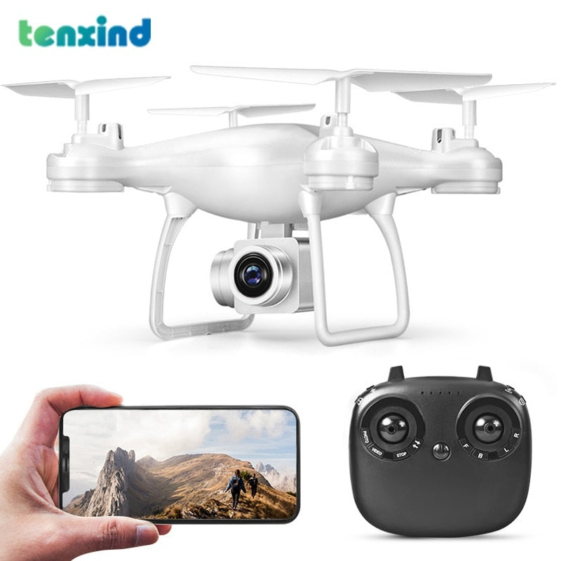 TENXIND 8S Drönare Med Kamera RC Quadrocopter WIFI Dron Flygfotografi Ultralång livslängd 360° Rollover Flygplan Drönare Toy Kit