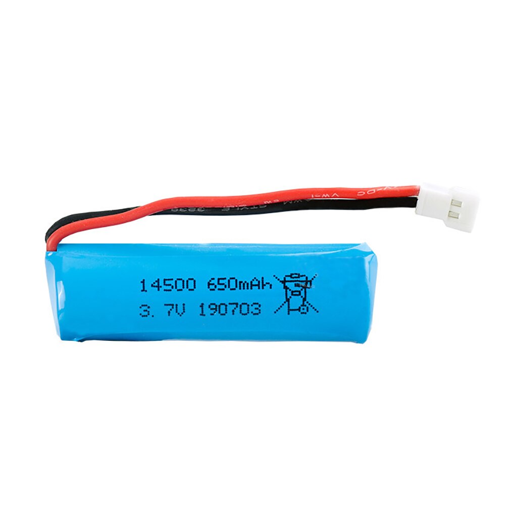 lipoväska 3,7v 650mAH 14500 Lipo Batteri + Laddare För H116 RC Båthelikopter Bil Lastbil Tank Del 1s 3,7 V uppladdningsbart batteri